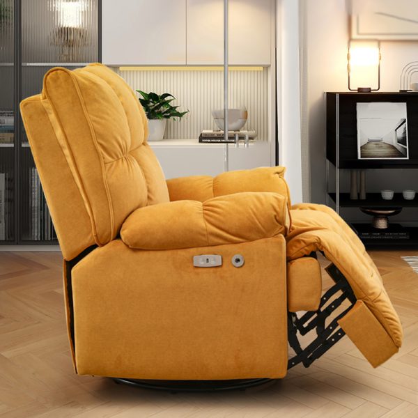 Кресло-качалка с электрическим механизмом для сидения и лежания.