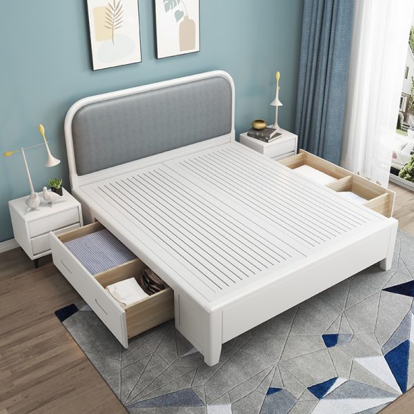 Bērnu gulta ar atvilktnēm un 2 naktsgaldiņiem