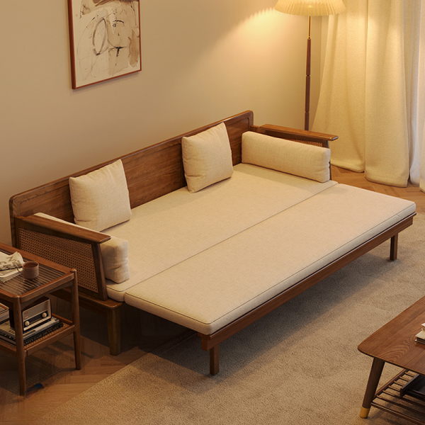 Folding wooden sofa