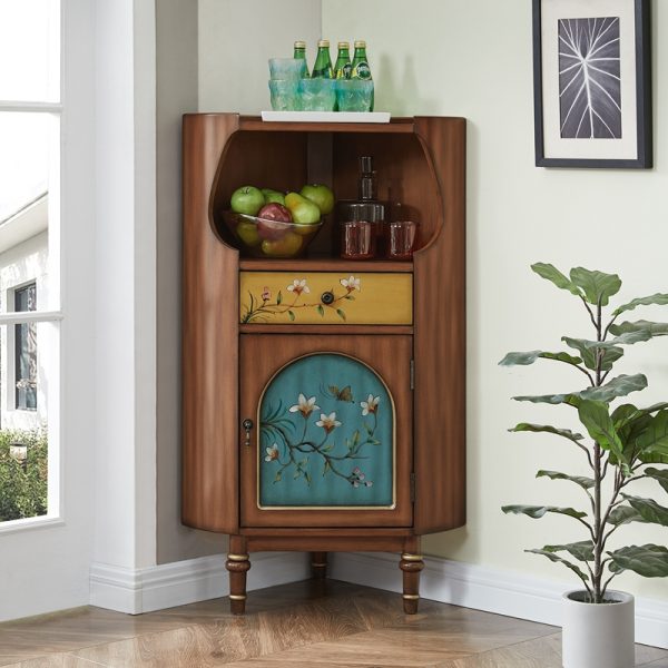 Угловая винтажная тумбочка