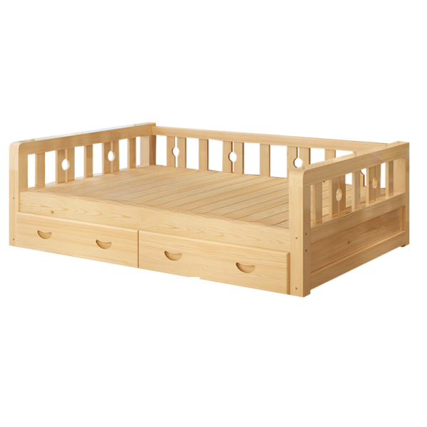 Кровать с системой хранения и полками