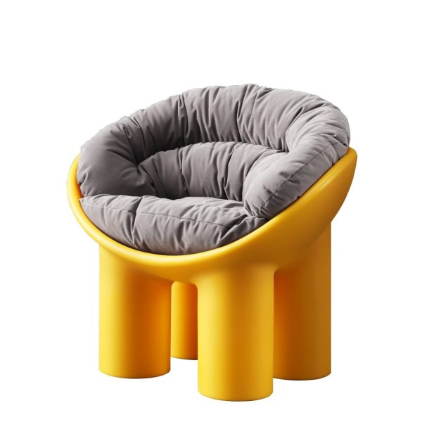 Plastic chair with soft cushion