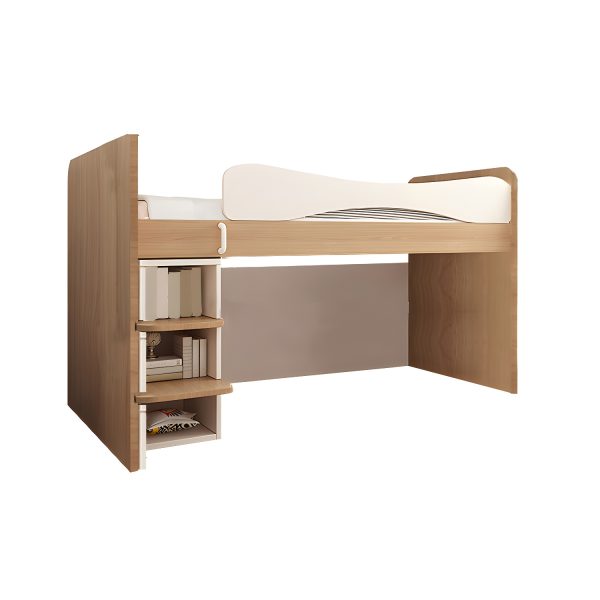 Children's loft bed with mattress