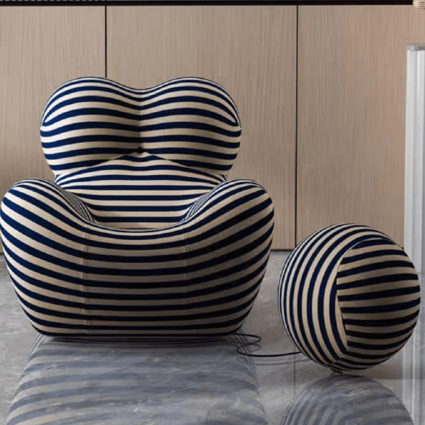 Stylish chair with footrest