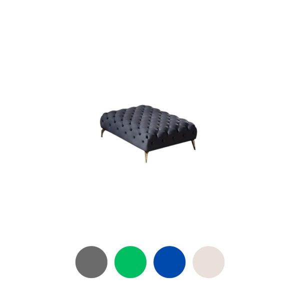 Leather pouf