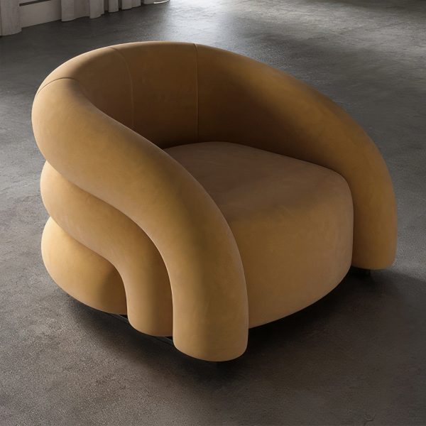 Armchair with backrest
