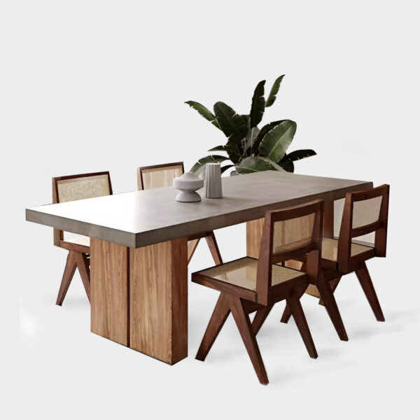 Elinor Nordic Wabi-Sabi Style Retro Dining Table Set