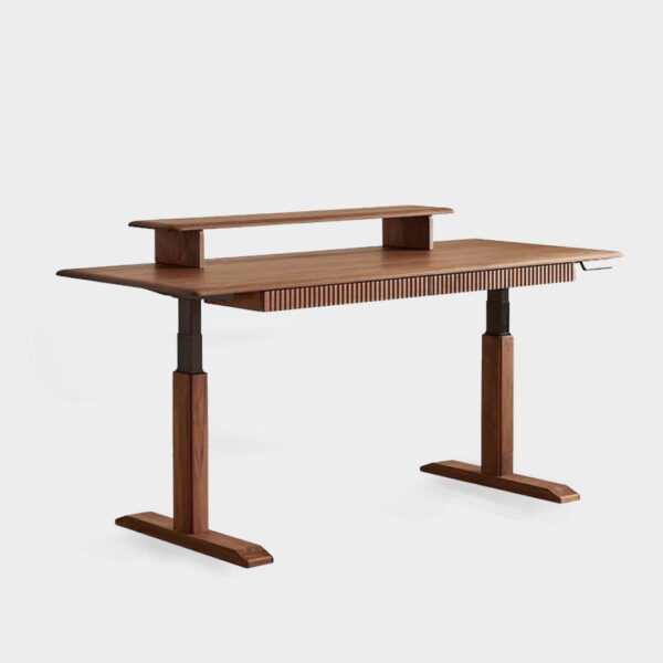 Inge Black Walnut Solid Wood Electric Standing Desk