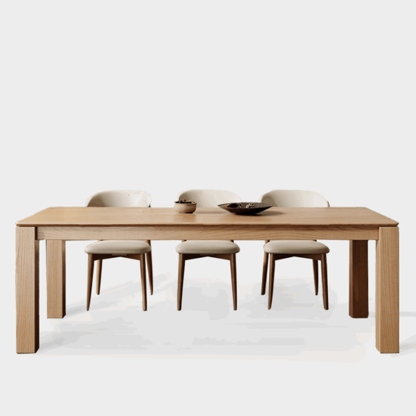 Svea Japanese-Style Oak Dining Table Set