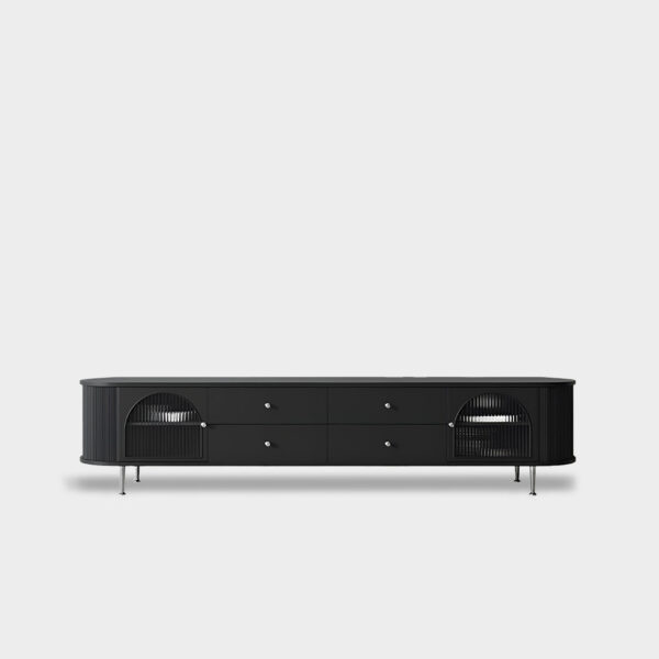 Toril Solid Wood Retro TV Stand with Storage
